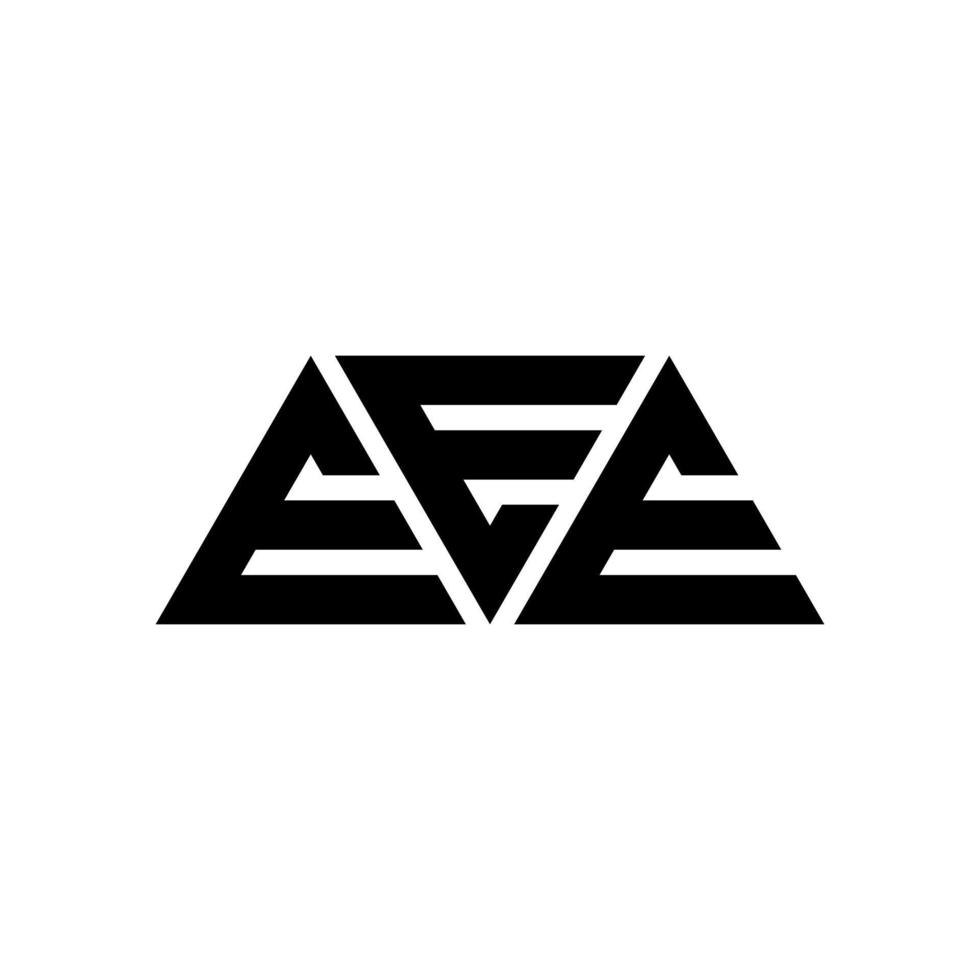 eee design de logotipo de letra de triângulo com forma de triângulo. eee monograma de design de logotipo de triângulo. eee modelo de logotipo de vetor triângulo com cor vermelha. eee logotipo triangular logotipo simples, elegante e luxuoso. eee