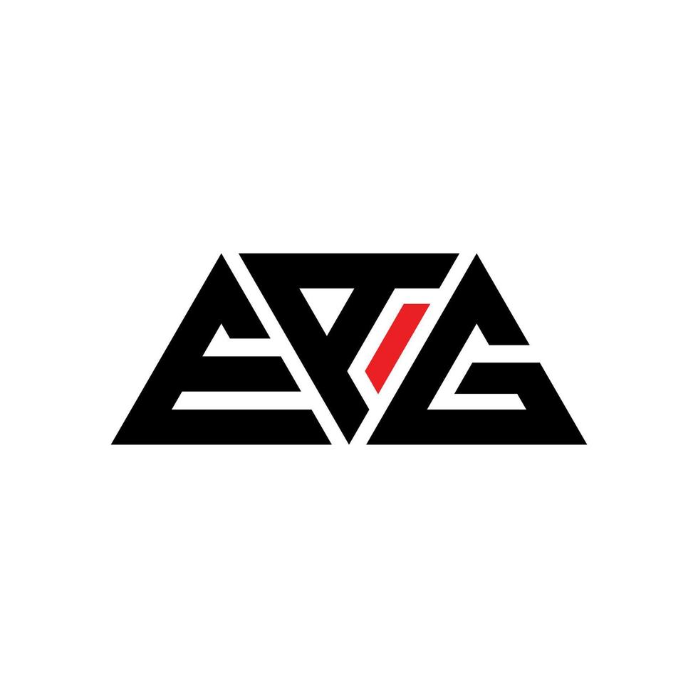 design de logotipo de letra de triângulo eag com forma de triângulo. monograma de design de logotipo de triângulo eag. modelo de logotipo de vetor de triângulo eag com cor vermelha. logotipo triangular eag logotipo simples, elegante e luxuoso. eag