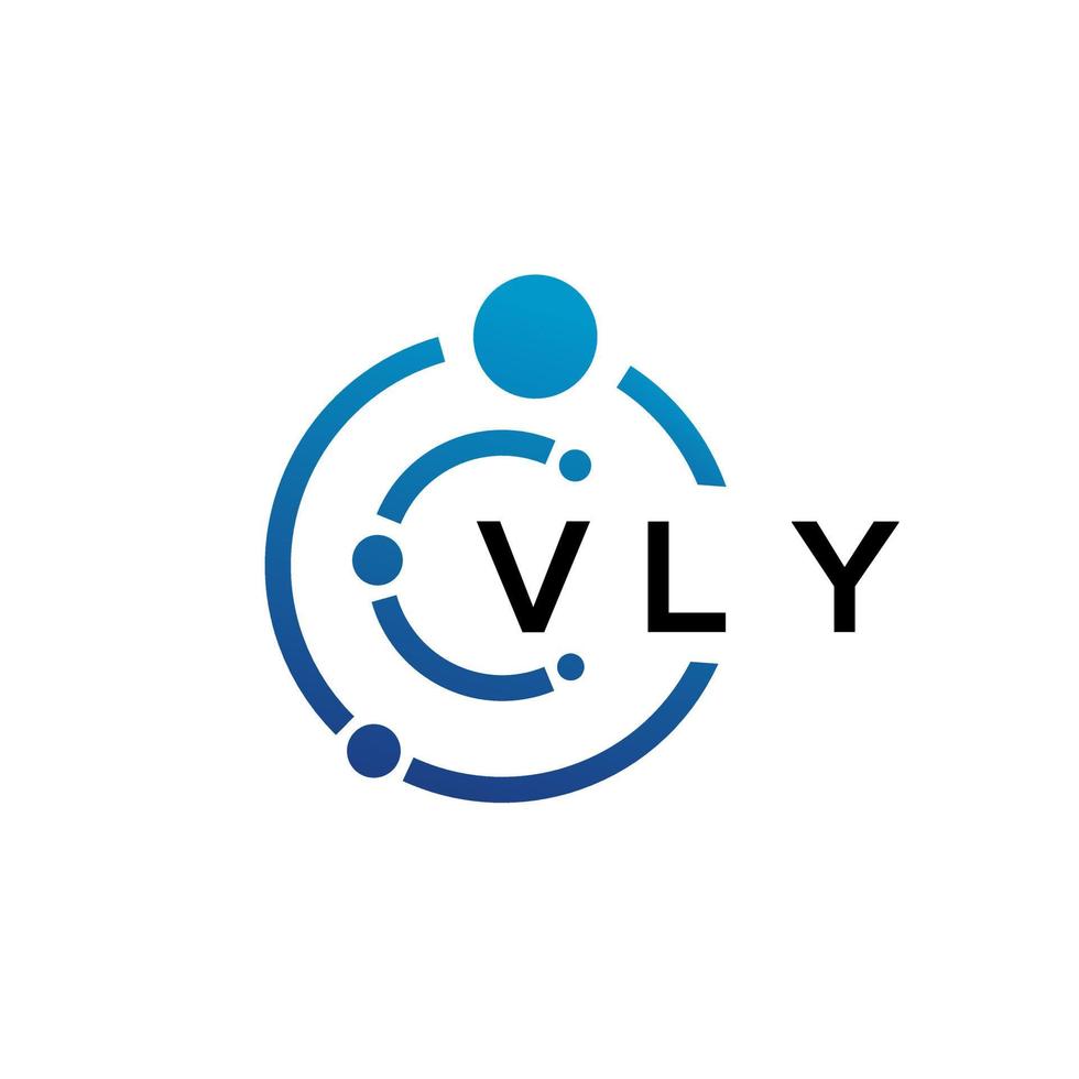 design de logotipo de tecnologia de letra vly em fundo branco. letras de iniciais criativas vly conceito de logotipo. design de letra vly. vetor