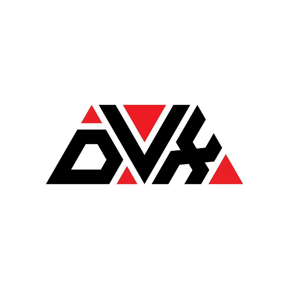 design de logotipo de letra triângulo dvx com forma de triângulo. monograma de design de logotipo de triângulo dvx. modelo de logotipo de vetor dvx triângulo com cor vermelha. logotipo triangular dvx logotipo simples, elegante e luxuoso. dvx