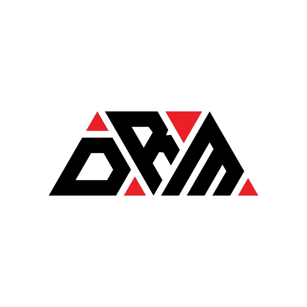 design de logotipo de letra de triângulo drm com forma de triângulo. monograma de design de logotipo de triângulo drm. modelo de logotipo de vetor de triângulo drm com cor vermelha. drm logotipo triangular logotipo simples, elegante e luxuoso. drm