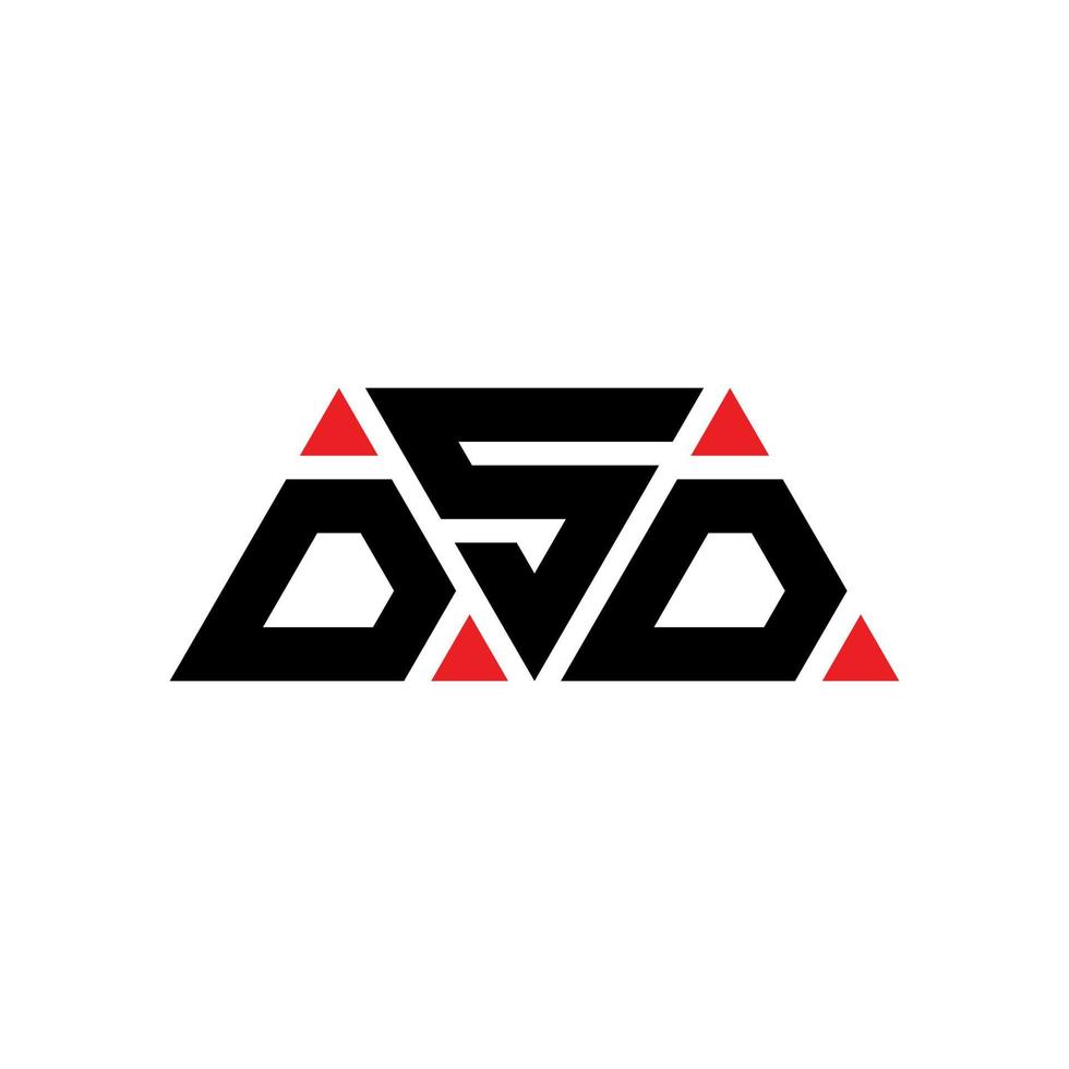 design de logotipo de letra triângulo dsd com forma de triângulo. monograma de design de logotipo de triângulo dsd. modelo de logotipo de vetor triângulo dsd com cor vermelha. logotipo triangular dsd logotipo simples, elegante e luxuoso. dsd