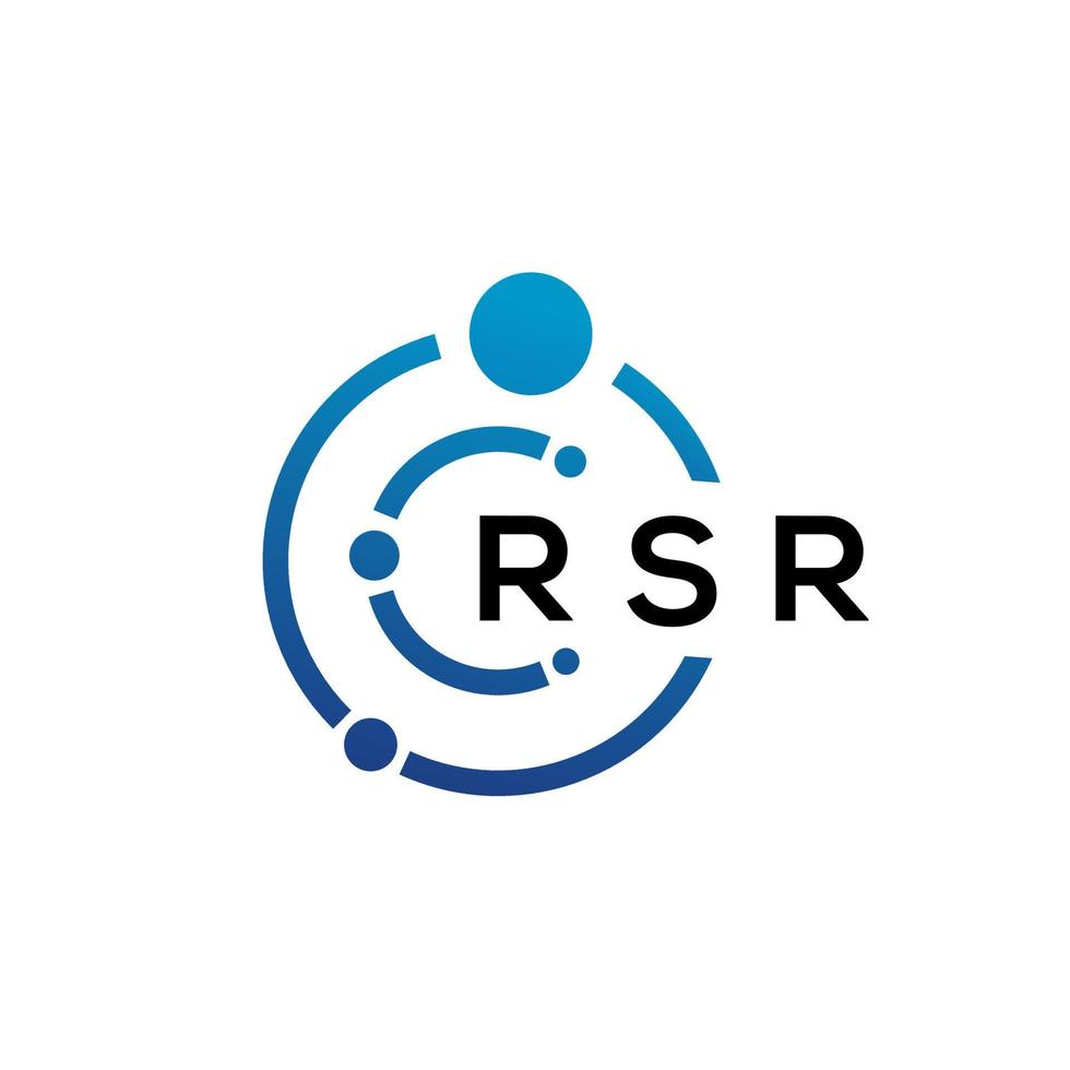 design de logotipo de tecnologia de letra rsr em fundo branco. rsr letras iniciais criativas conceito de logotipo. design de letra rsr. vetor