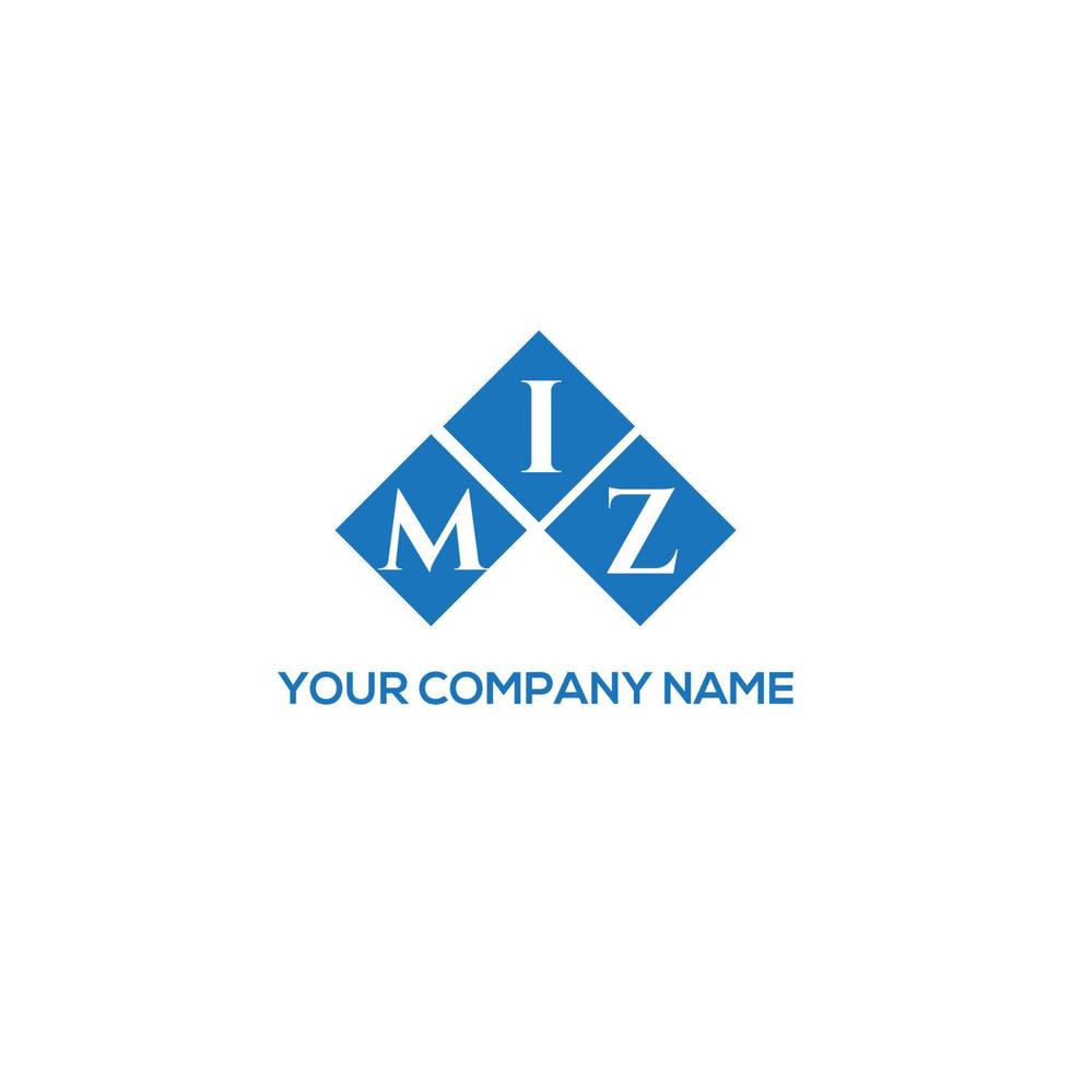 design de logotipo de carta miz em fundo branco. conceito de logotipo de letra de iniciais criativas miz. design de letra miz. vetor