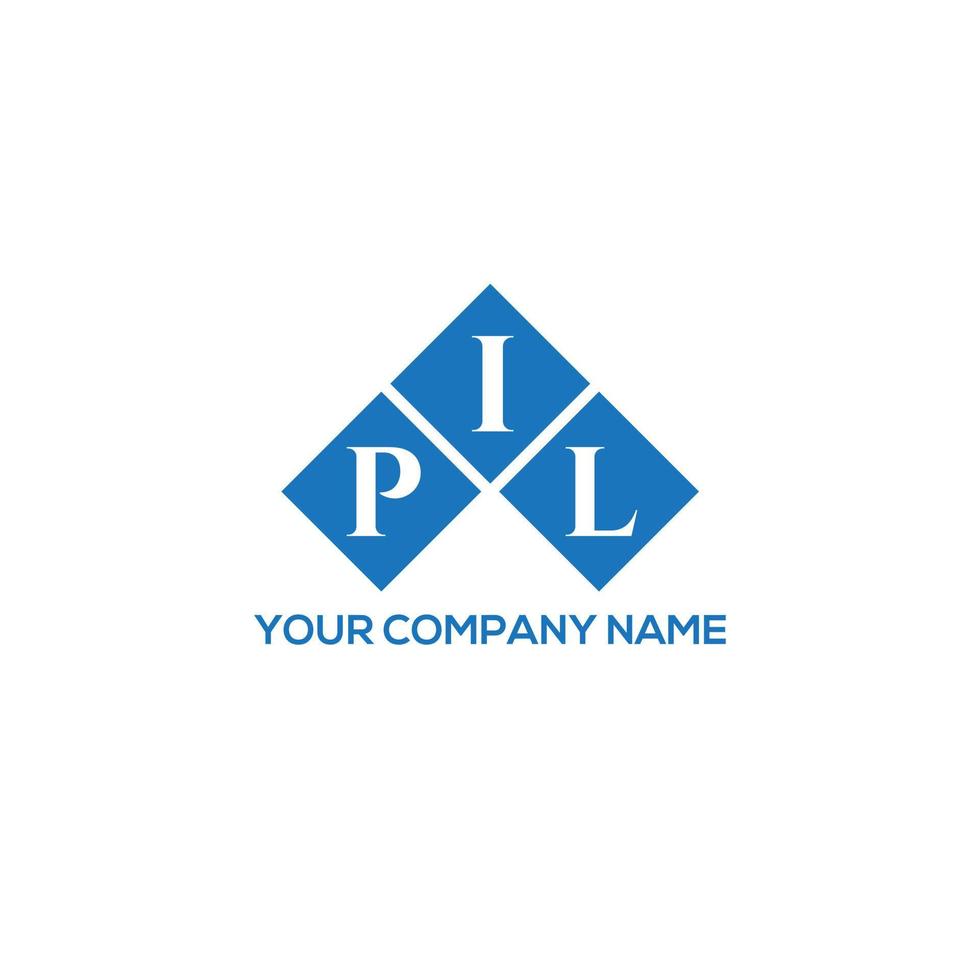 design de logotipo de carta pil em fundo branco. conceito de logotipo de letra de iniciais criativas pil. design de letra pil. vetor