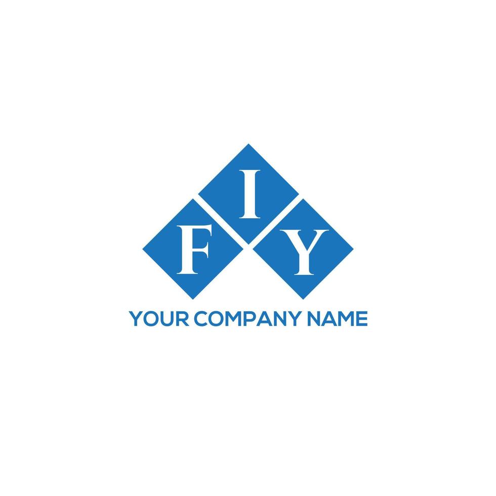 design de logotipo de carta fiy em fundo branco. fiy conceito de logotipo de letra de iniciais criativas. design de letra fiy. vetor