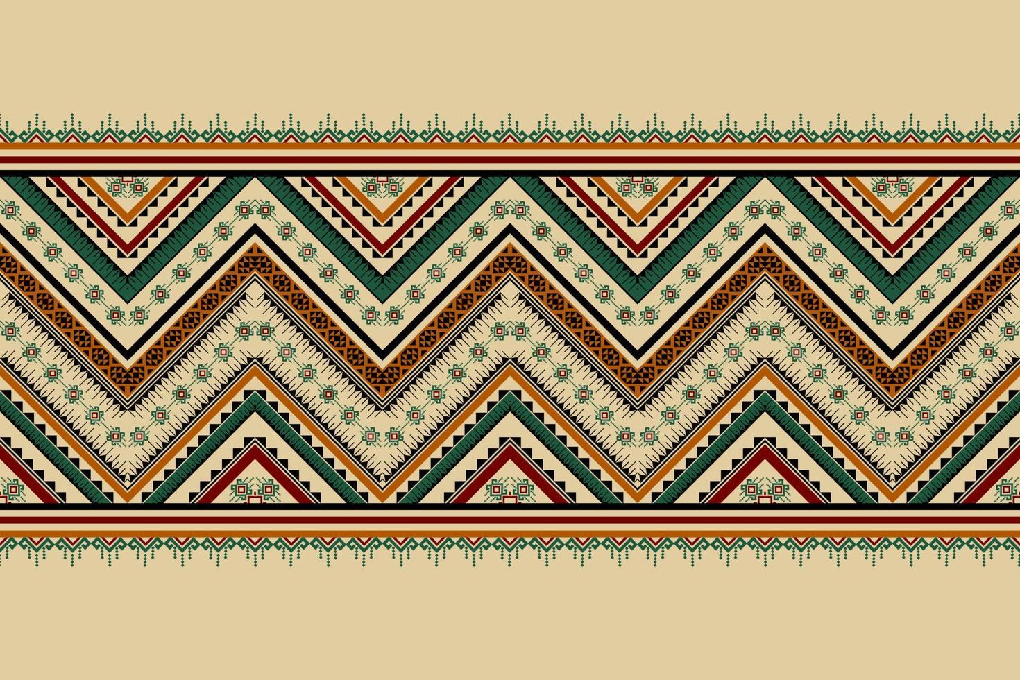 padrão étnico indiano tradicional. padrão geométrico em tribal. decoração de borda. design para plano de fundo, papel de parede, ilustração vetorial, têxtil, tecido, vestuário, batik, tapete, bordado. vetor
