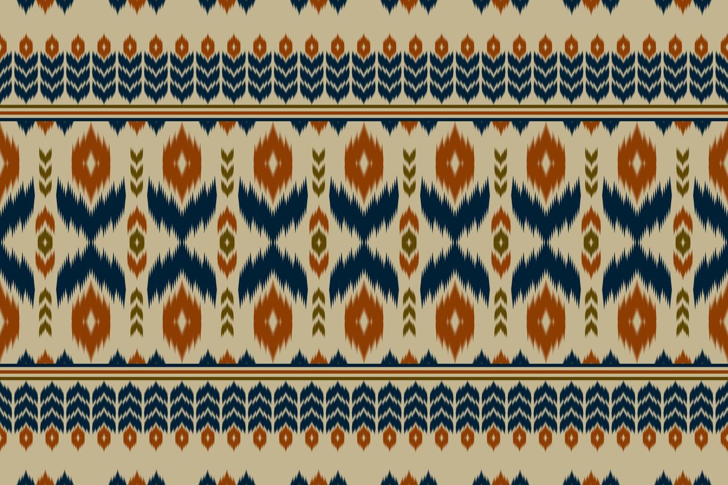 arte abstrata padrão étnico. ikat sem costura padrão em bordados tribais, folclóricos e estilo mexicano. design para plano de fundo, papel de parede, ilustração vetorial, tecido, roupas, tapete. vetor