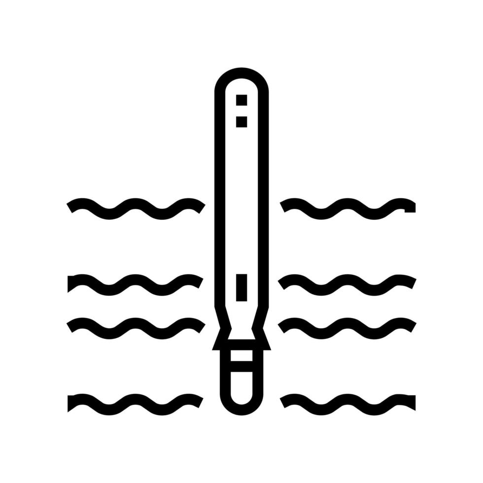 sinal de ilustração vetorial de ícone de linha de flutuação de mergulhador vetor