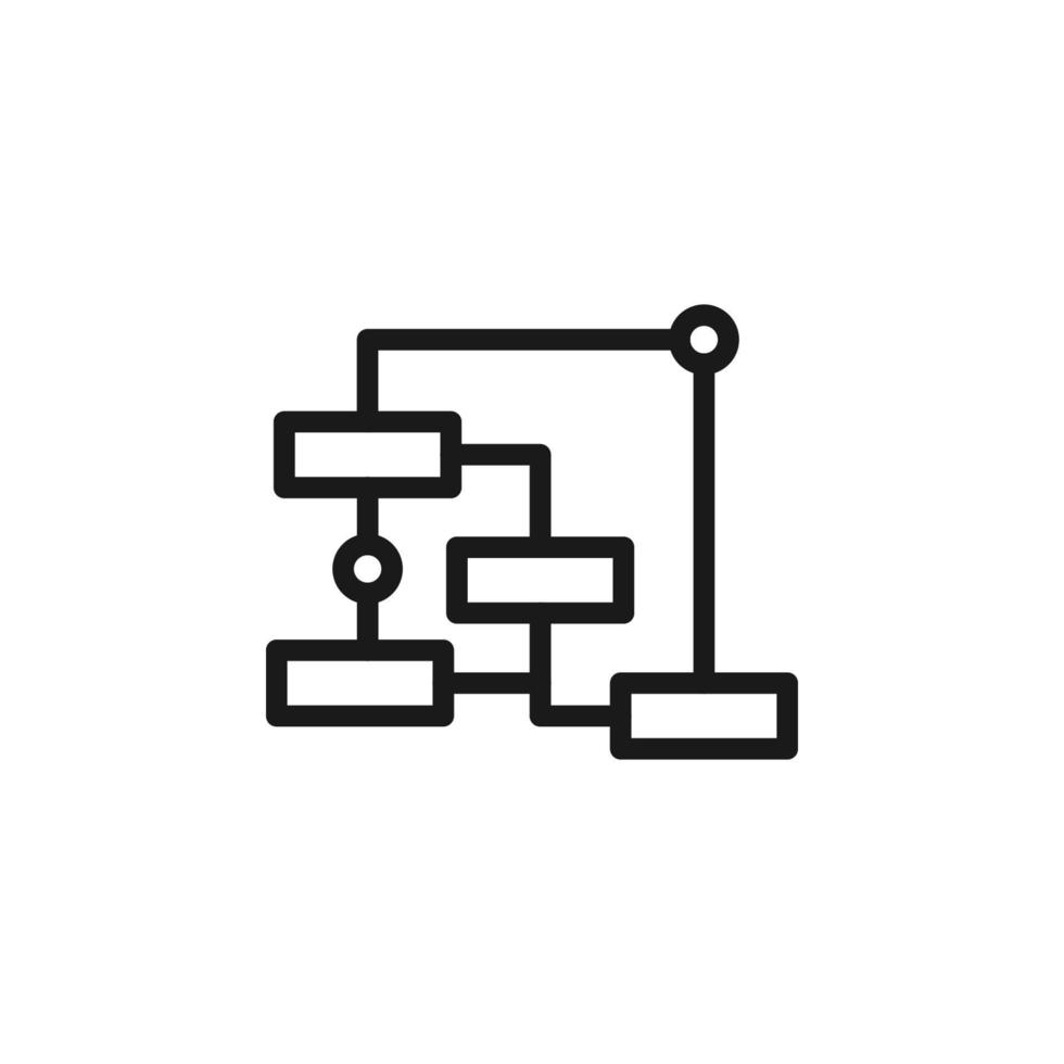 conceito de negócios e dinheiro. sinal monocromático desenhado com linha preta. traço editável. ícone de linha vetorial de algoritmo ou mapa mental vetor