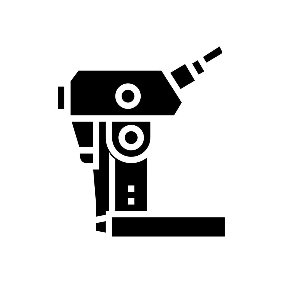 ilustração em vetor ícone de glifo de microscópio digital de laboratório