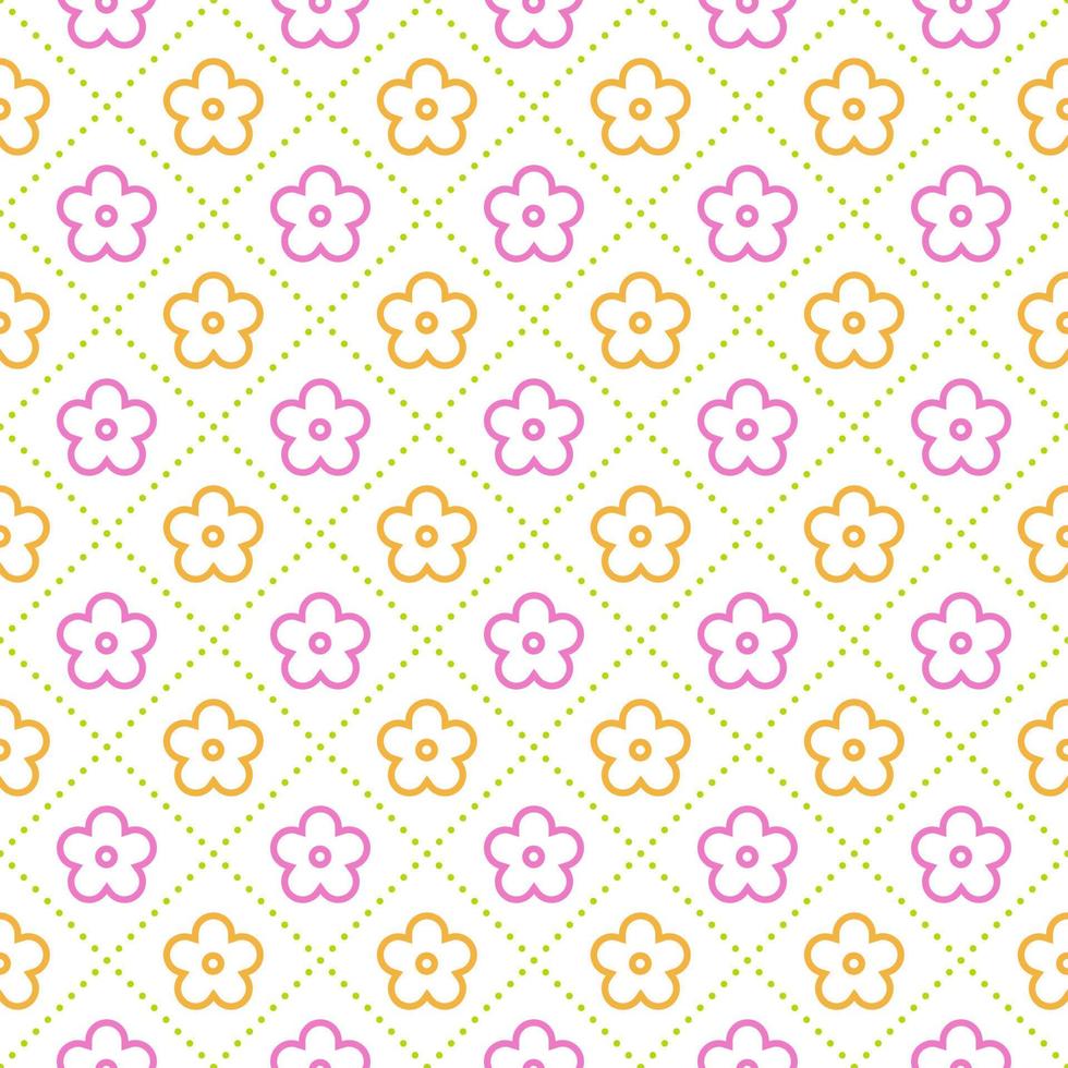 bonito rosa laranja margarida padrão de flor fundo listra listrada forma geométrica elemento vector cartoon ilustração toalha de mesa, tapete de piquenique papel de embrulho, tapete, tecido, têxtil, cachecol.