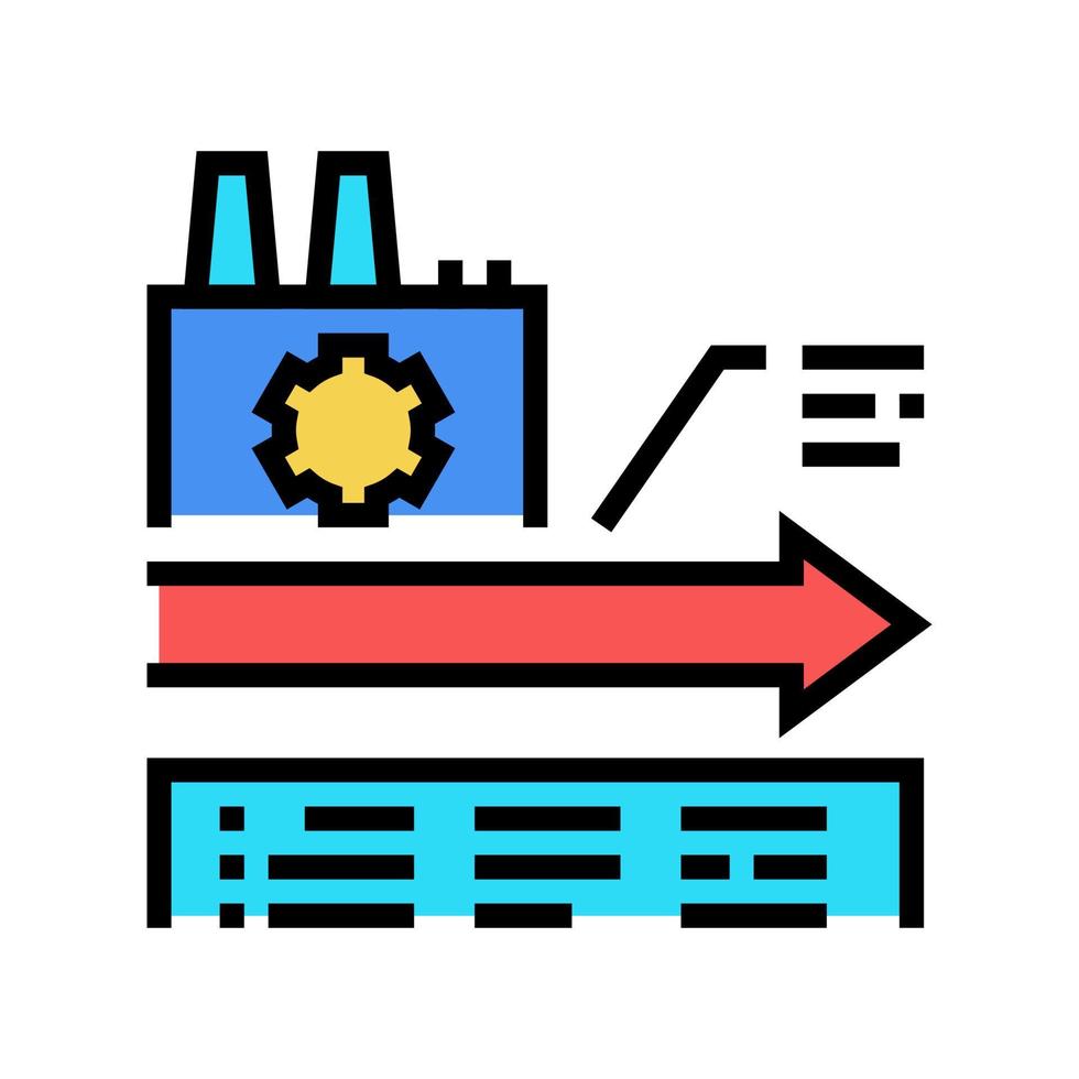 fabricação de ilustração em vetor ícone de cor economia linear