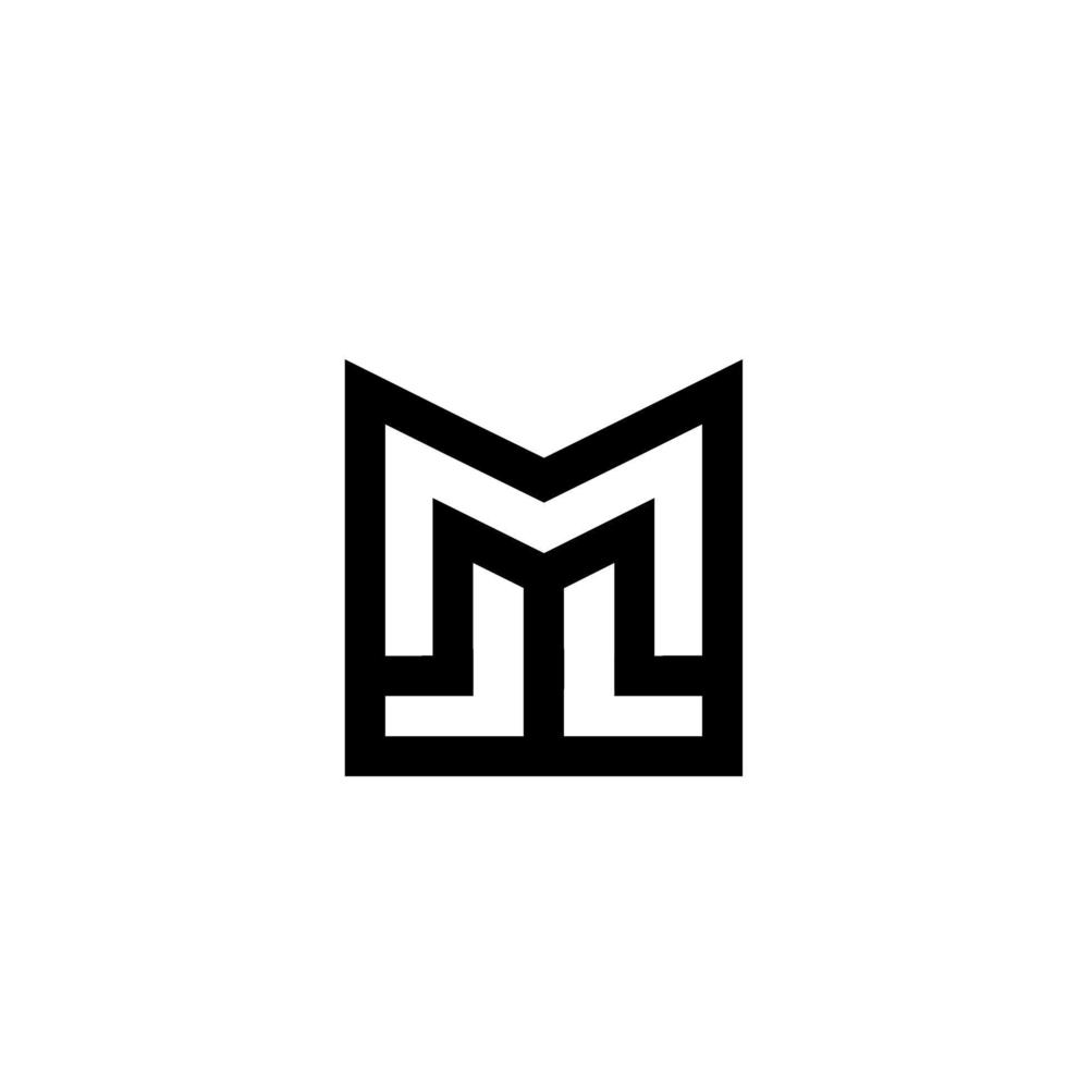 modelo de design de logotipo simples letra m pro vector