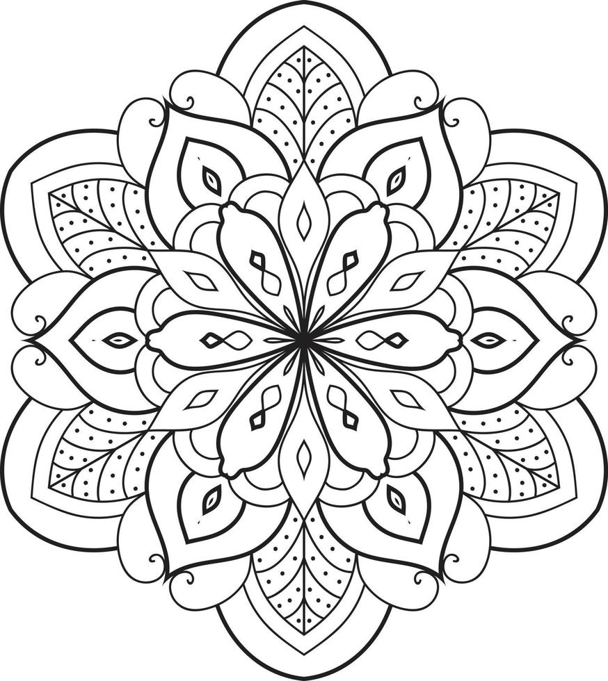 mandala de flores circulares em branco vetor grátis