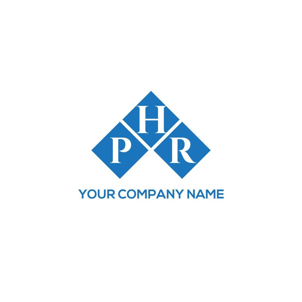 design de logotipo de carta phr em fundo branco. phr conceito de logotipo de letra de iniciais criativas. design de letra phr. vetor