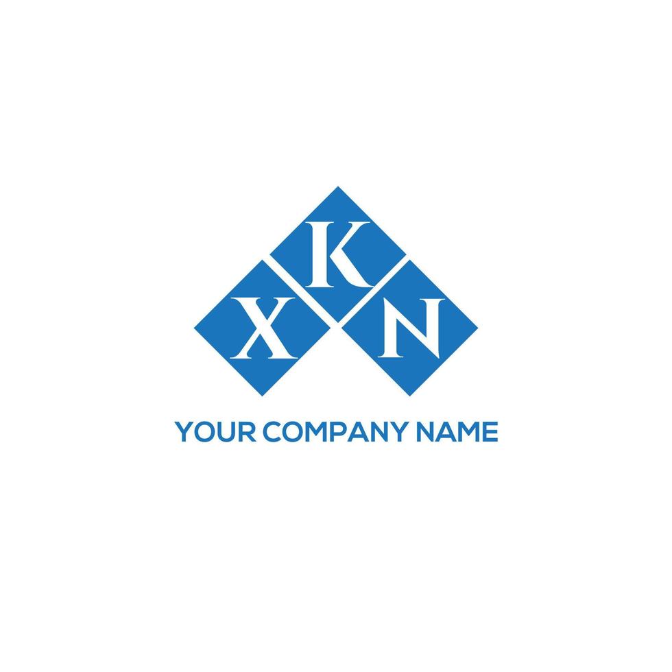 design de logotipo de carta xkn em fundo branco. conceito de logotipo de letra de iniciais criativas xkn. design de letra xkn. vetor