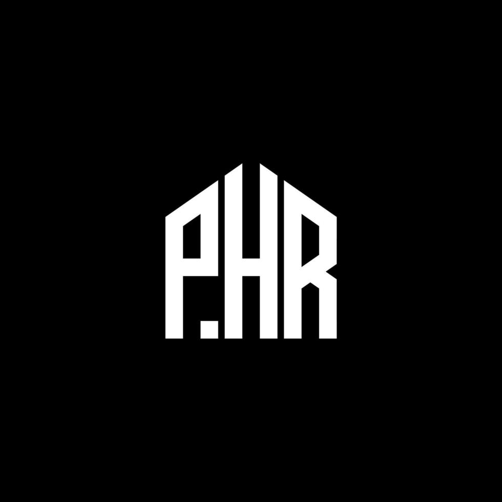 phr carta design.phr carta design de logotipo em fundo preto. phr conceito de logotipo de letra de iniciais criativas. phr carta design.phr carta design de logotipo em fundo preto. p vetor