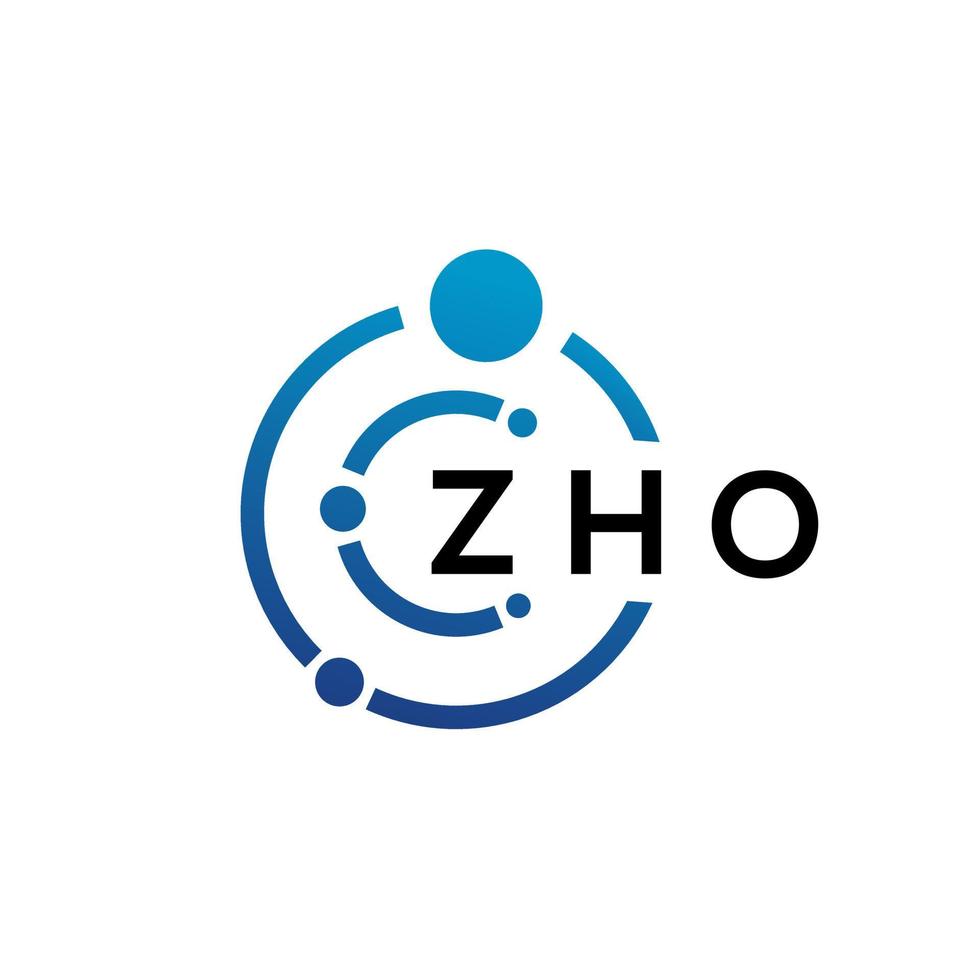 design de logotipo de tecnologia de letra zho em fundo branco. zho letras iniciais criativas conceito de logotipo. design de letra zho. vetor