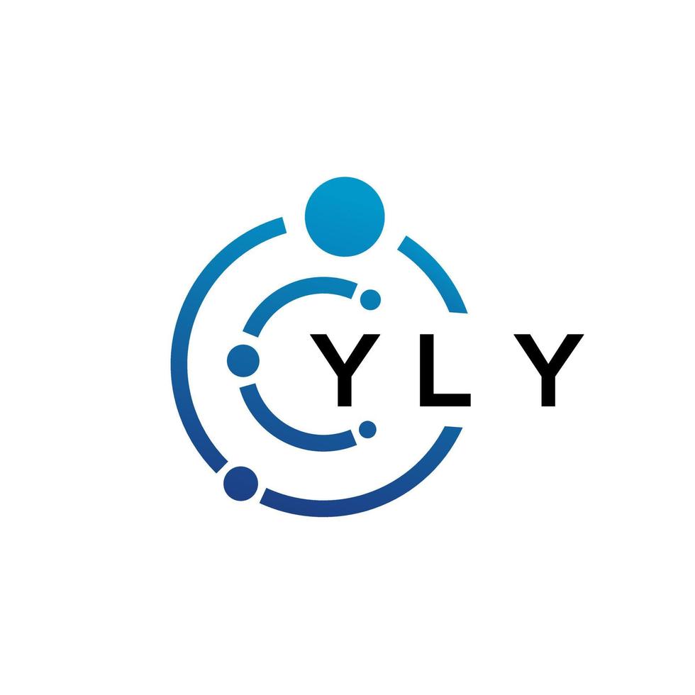 design de logotipo de tecnologia de letra yly em fundo branco. letras iniciais criativas yly conceito de logotipo. design de letra yly. vetor