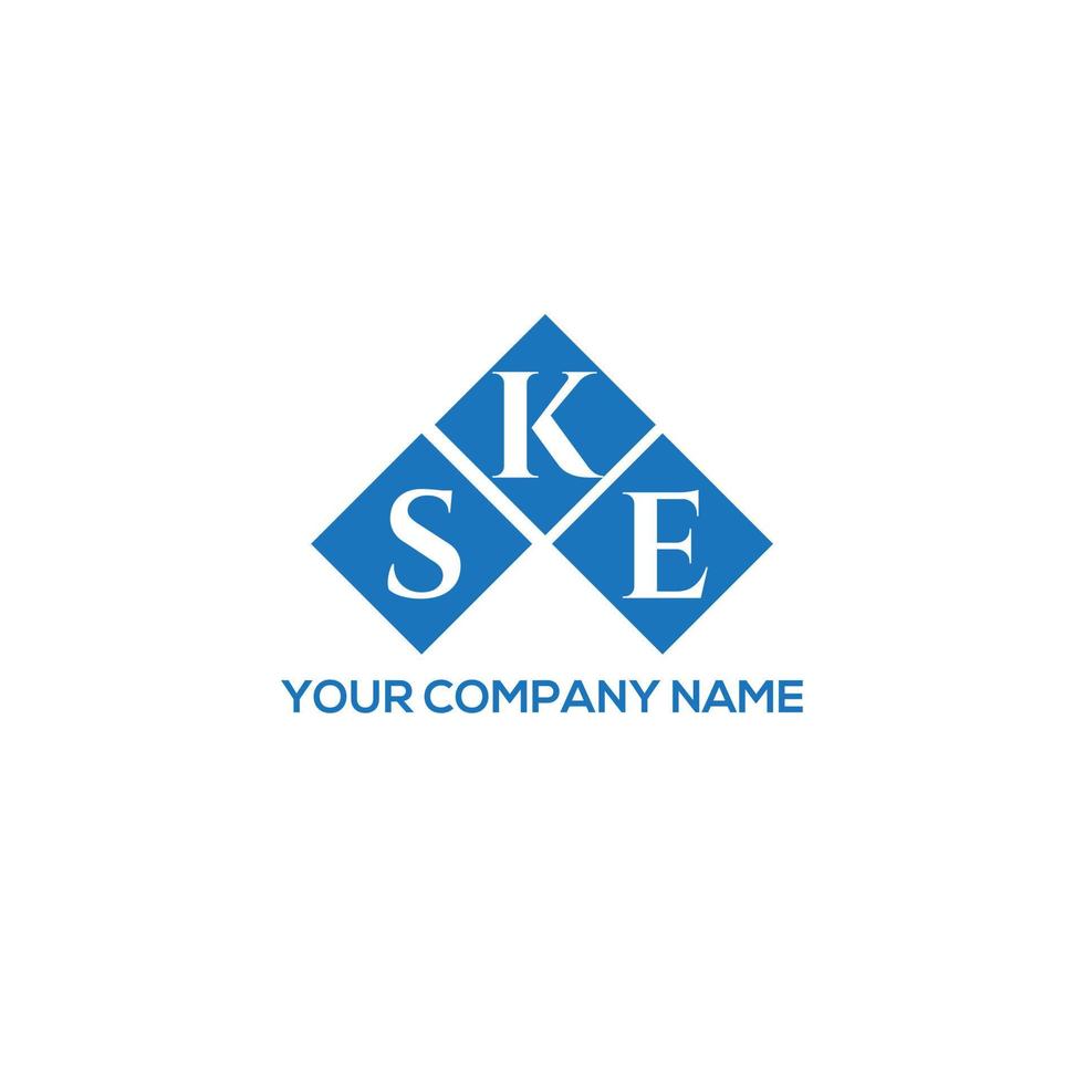 ske carta design.ske carta logo design em fundo branco. conceito de logotipo de letra de iniciais criativas ske. ske carta design.ske carta logo design em fundo branco. s vetor