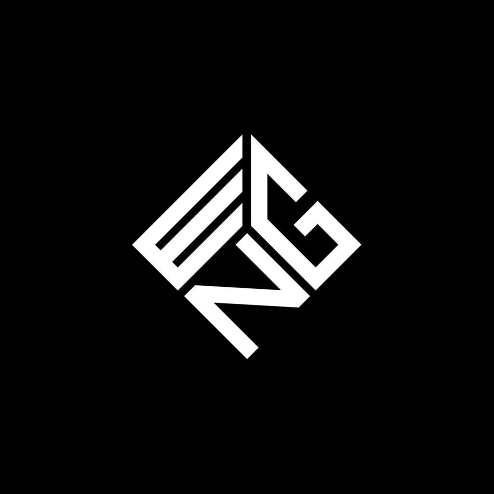 design de logotipo de carta wgn em fundo preto. conceito de logotipo de carta de iniciais criativas wgn. design de letra wg. vetor