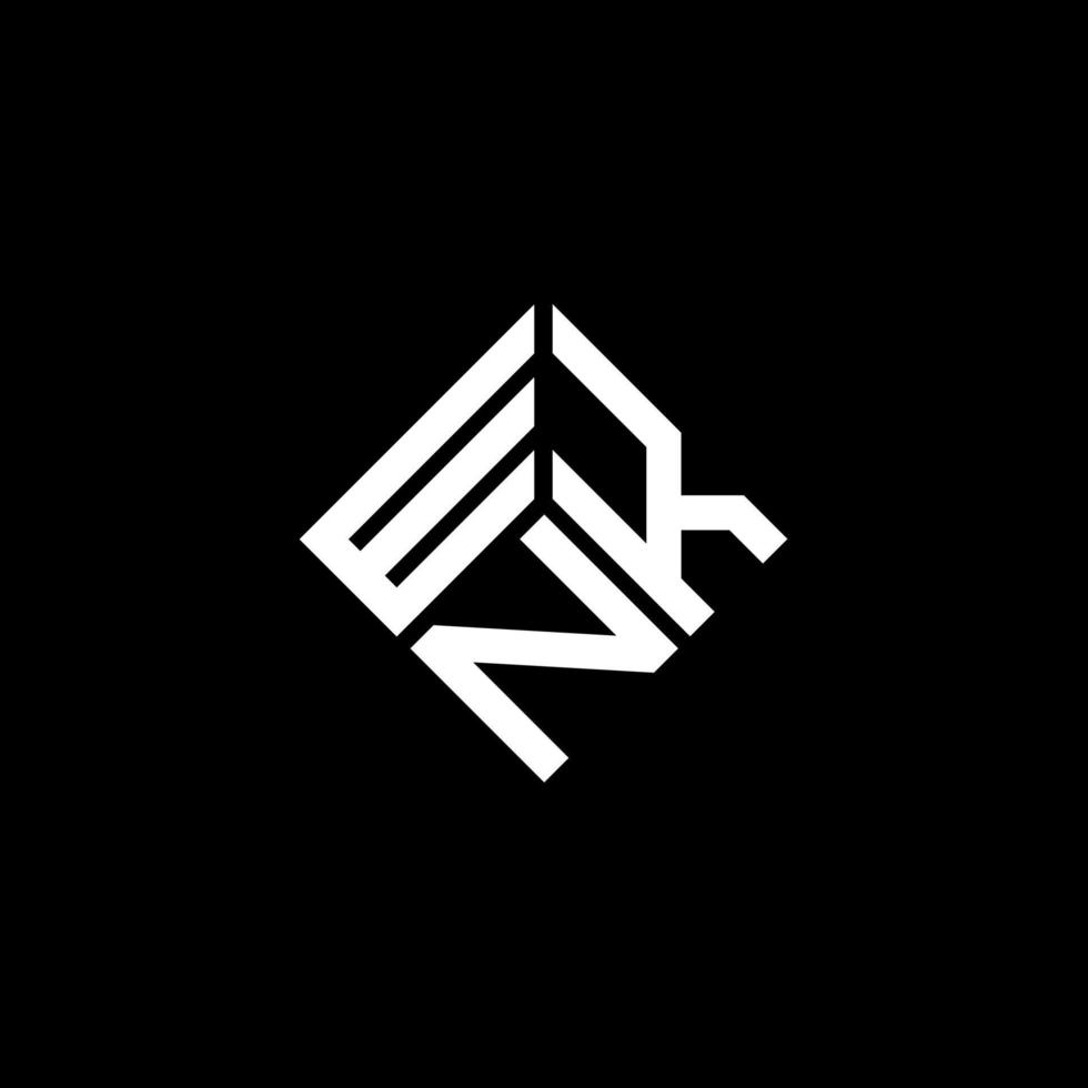 design de logotipo de carta wkn em fundo preto. conceito de logotipo de carta de iniciais criativas wkn. design de letra wkn. vetor