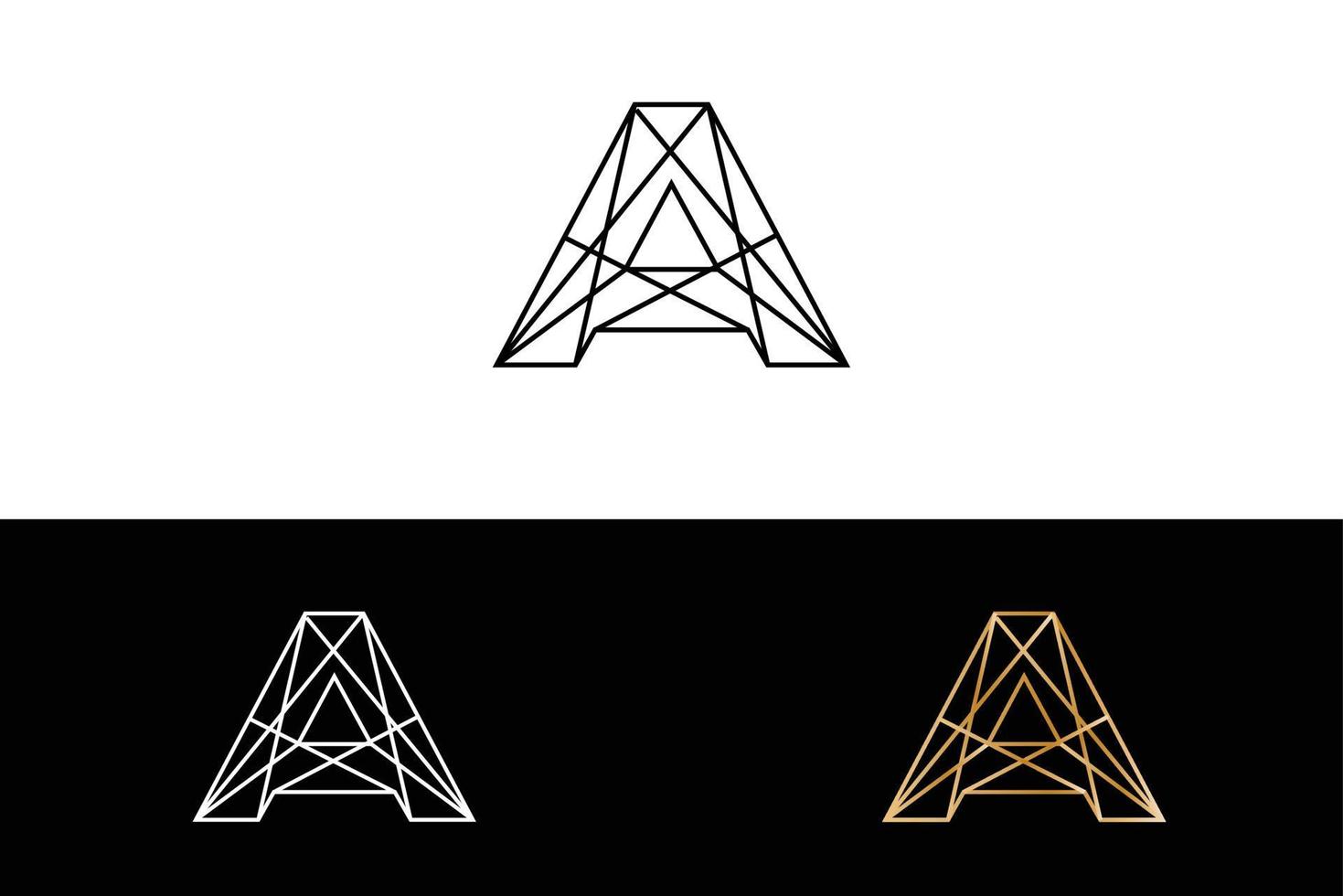 geométrica uma ilustração de letra vetor