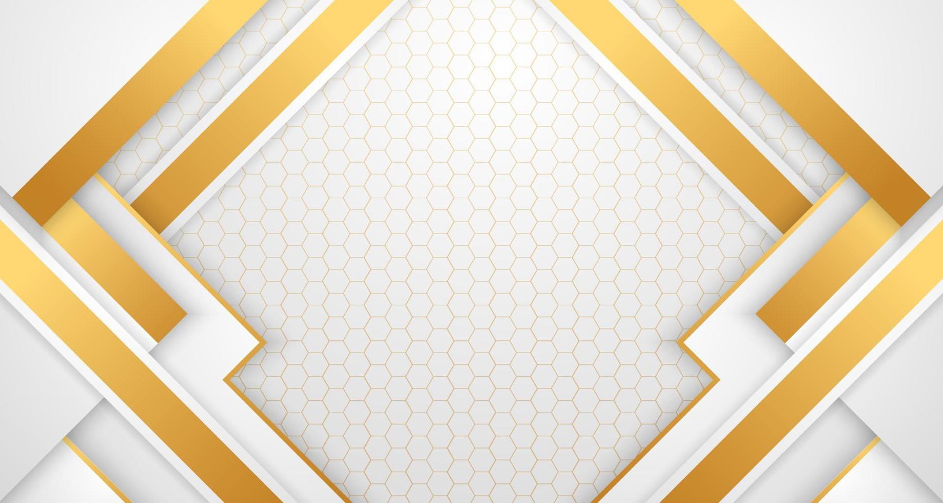 fundo abstrato ouro e branco vetor