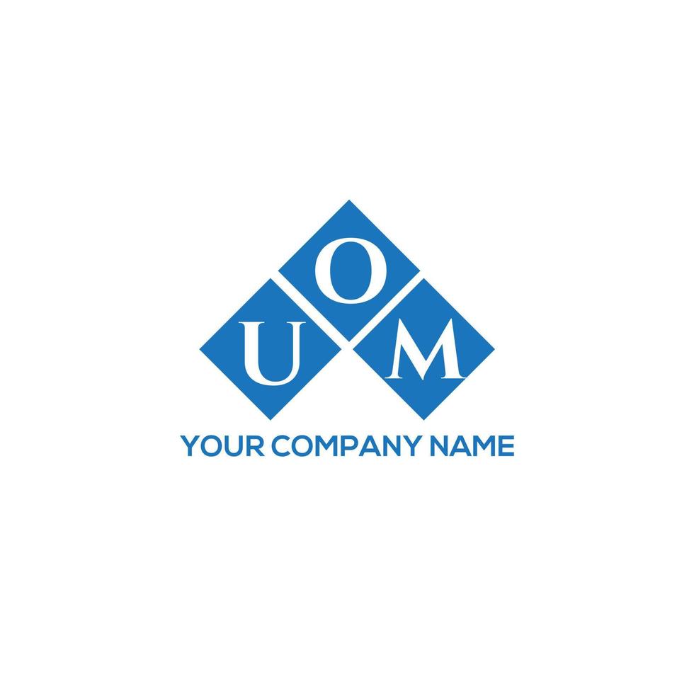 design de logotipo de carta uom em fundo branco. conceito de logotipo de letra de iniciais criativas uom. design de letra uom. vetor