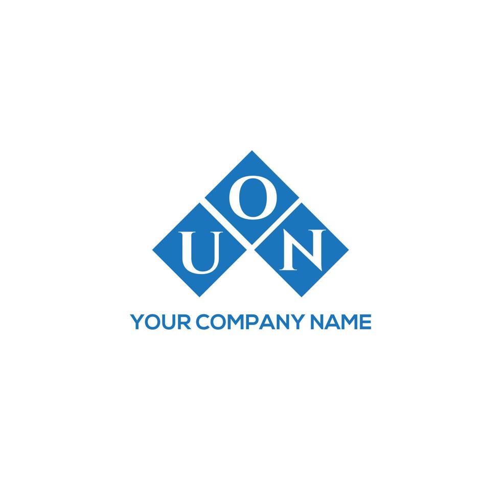 design de logotipo de carta uon em fundo branco. conceito de logotipo de letra de iniciais criativas da uon. design de letra uon. vetor