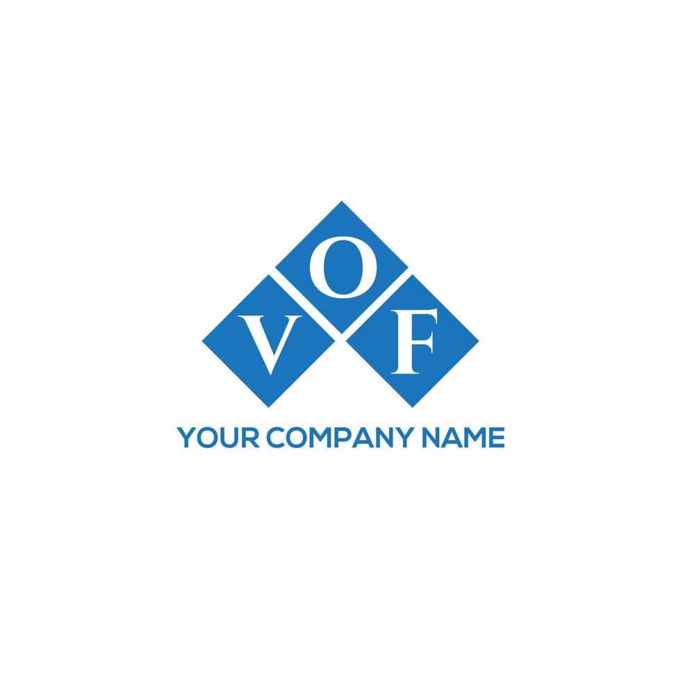 design de logotipo de carta vof em fundo branco. conceito de logotipo de letra de iniciais criativas vof. design de letra vf. vetor