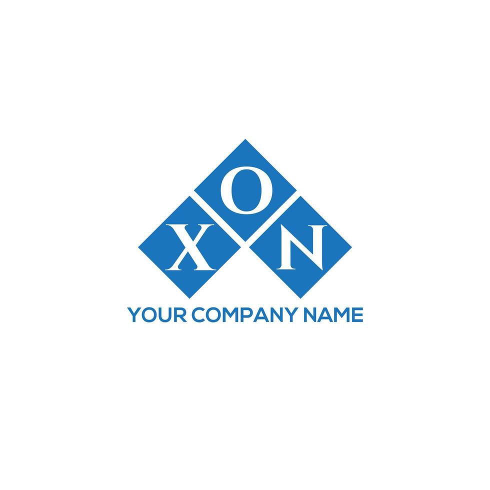 design de logotipo de carta xon em fundo branco. conceito de logotipo de letra de iniciais criativas xon. design de letra xon. vetor
