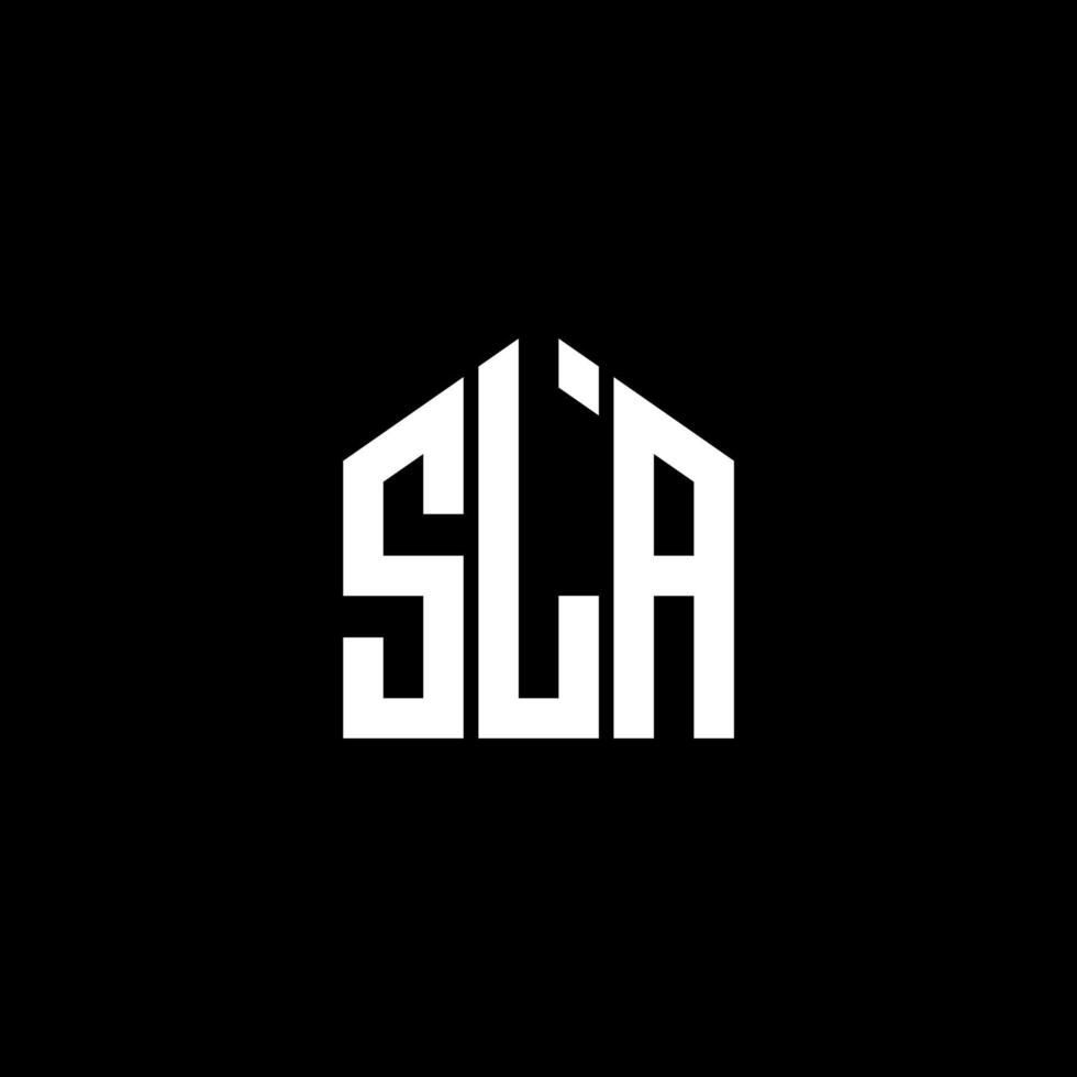 sla carta design.sla design de logotipo de carta em fundo preto. conceito de logotipo de letra de iniciais criativas sla. sla carta design.sla design de logotipo de carta em fundo preto. s vetor