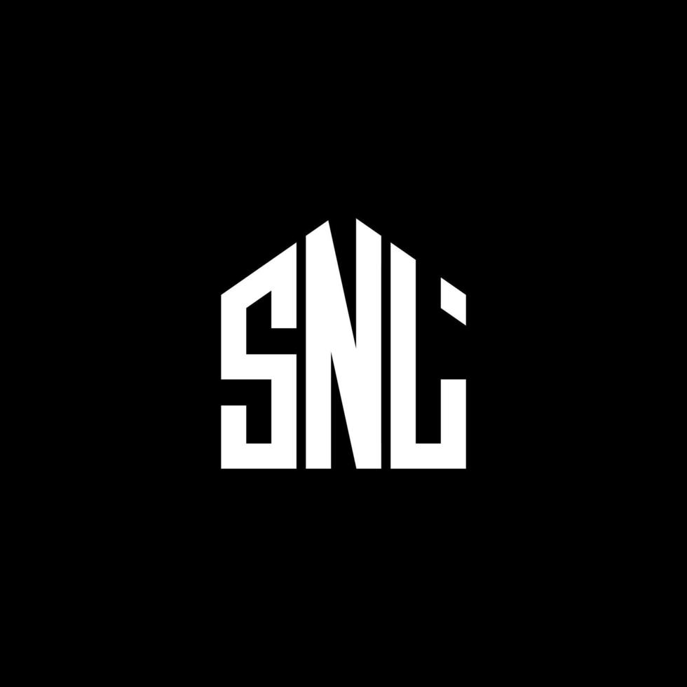 design de logotipo de carta snl em fundo preto. snl conceito de logotipo de carta de iniciais criativas. design de letra snl. vetor