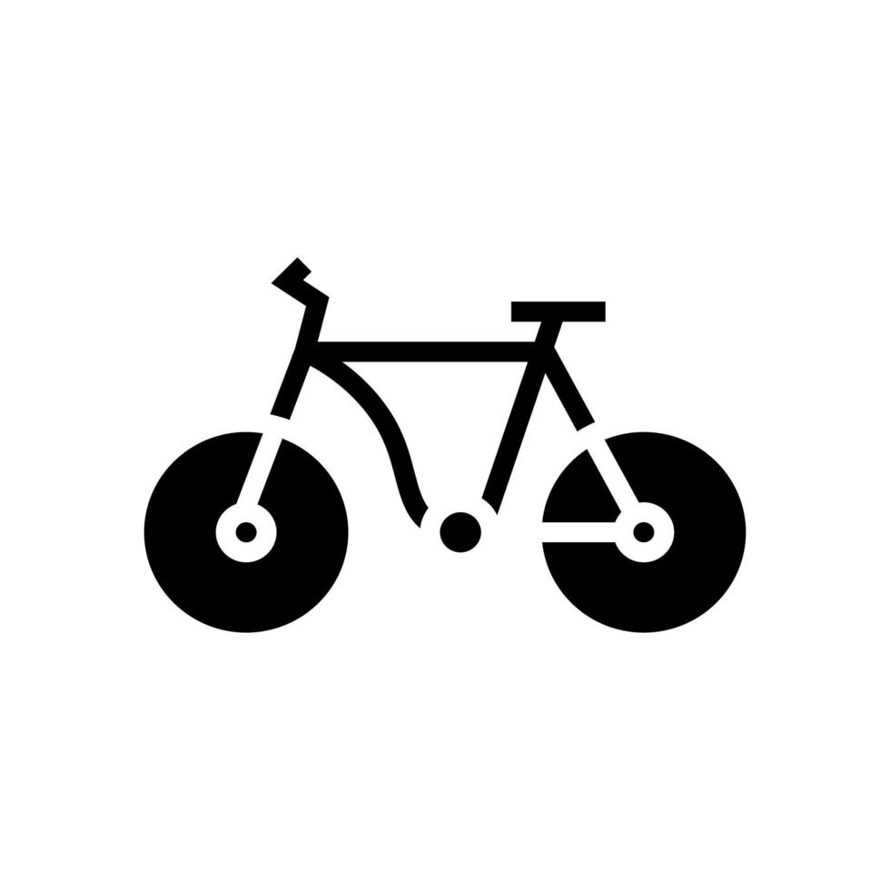 ilustração em vetor ícone de glifo de transporte de bicicleta