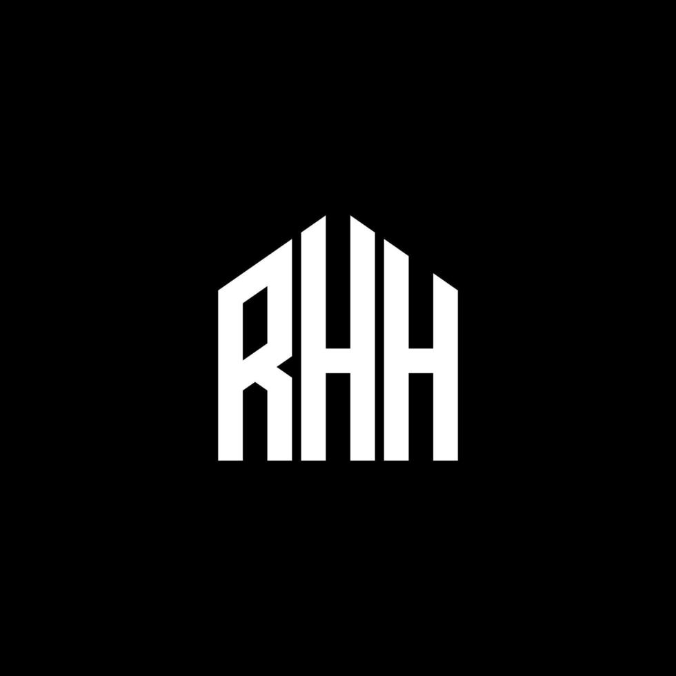 design de logotipo de letra rhh em fundo preto. rhh conceito de logotipo de letra de iniciais criativas. design de letra rhh. vetor