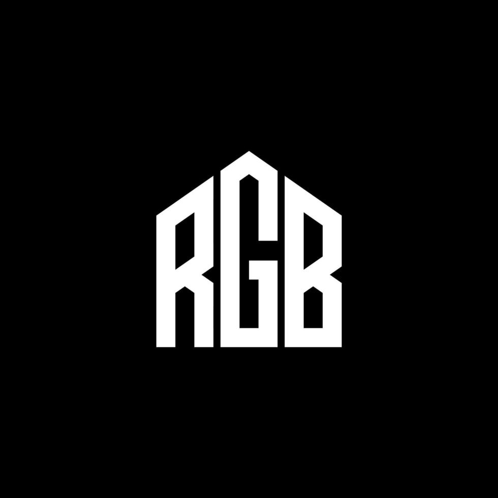 rgb carta design.rgb carta logo design em fundo preto. conceito de logotipo de letra de iniciais criativas rgb. rgb carta design.rgb carta logo design em fundo preto. r vetor