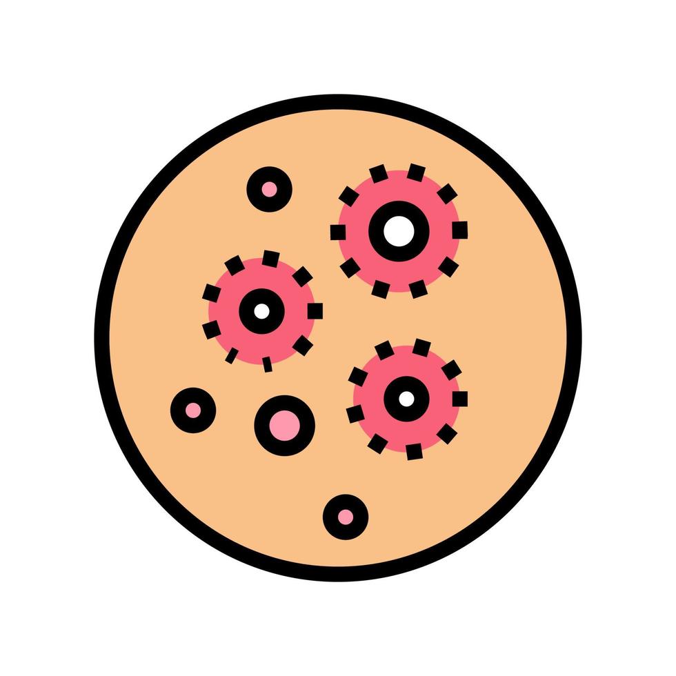 ilustração em vetor ícone de cor de doença de pele acne