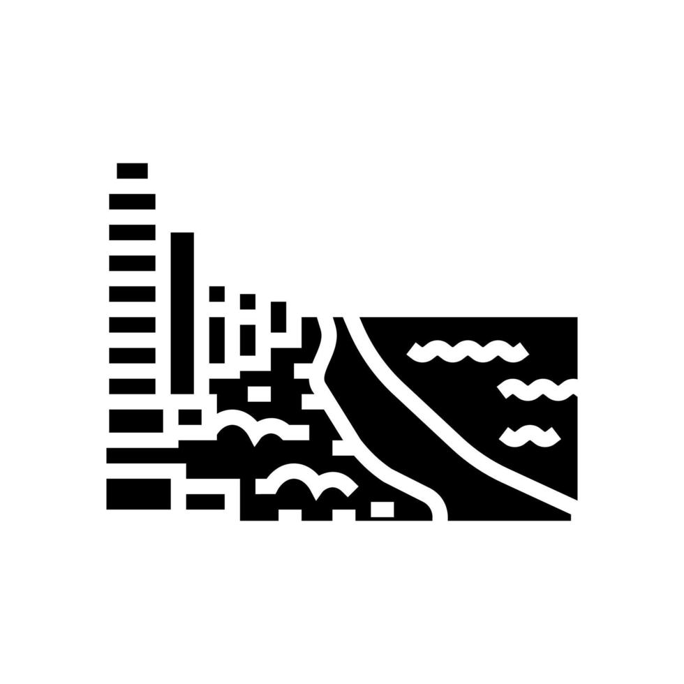 ilustração em vetor ícone glifo de miami beach