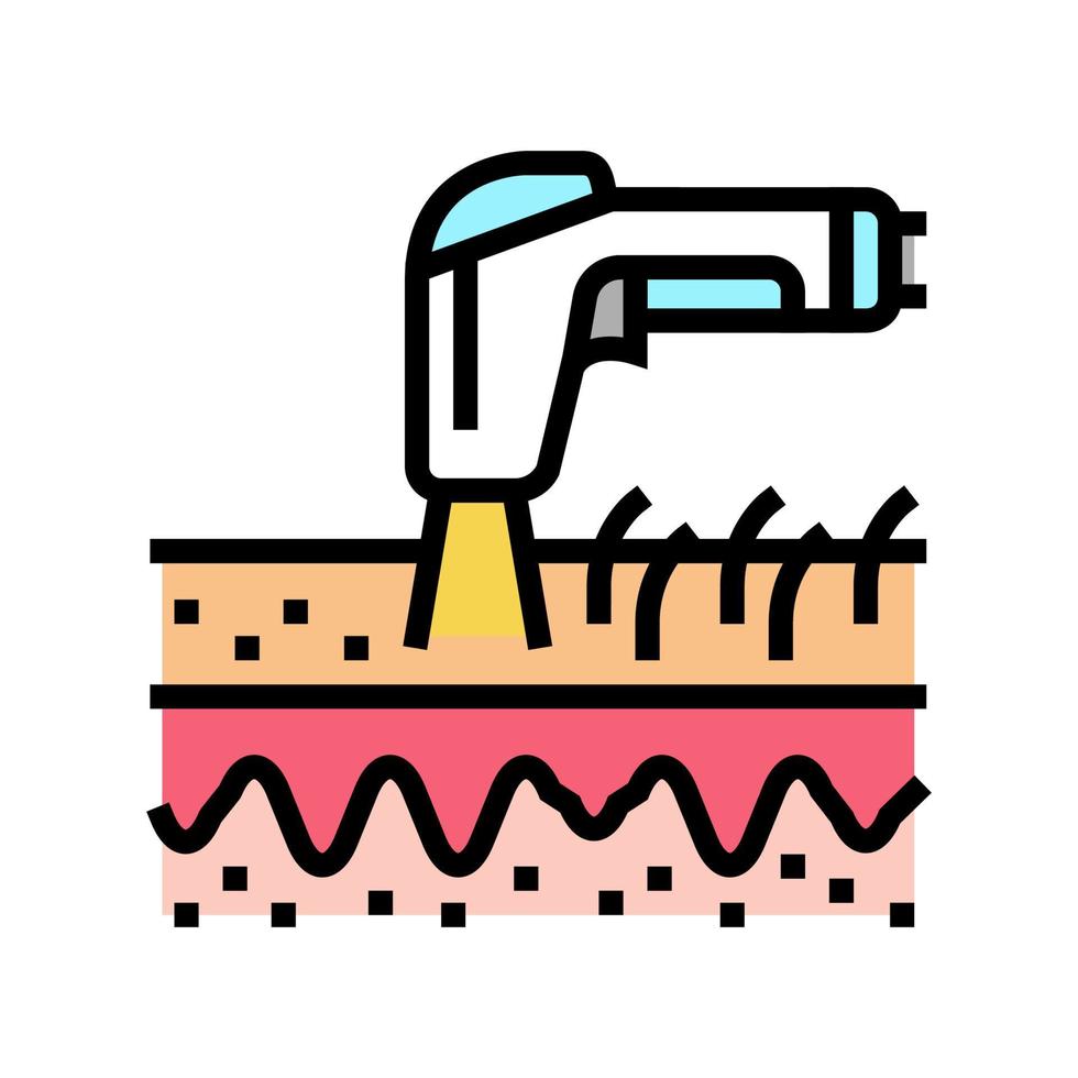 ilustração em vetor ícone de cor do dispositivo de depilação a laser