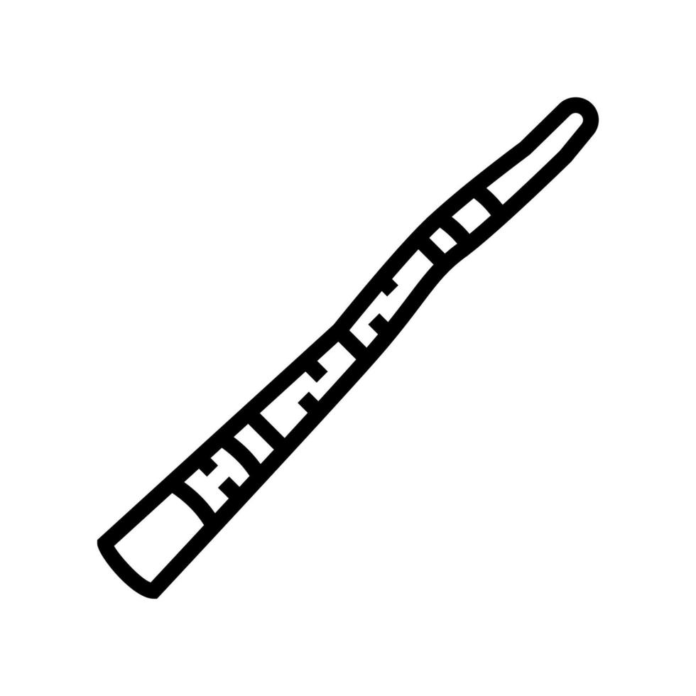 ilustração em vetor ícone de linha de instrumento de músico didgeridoo