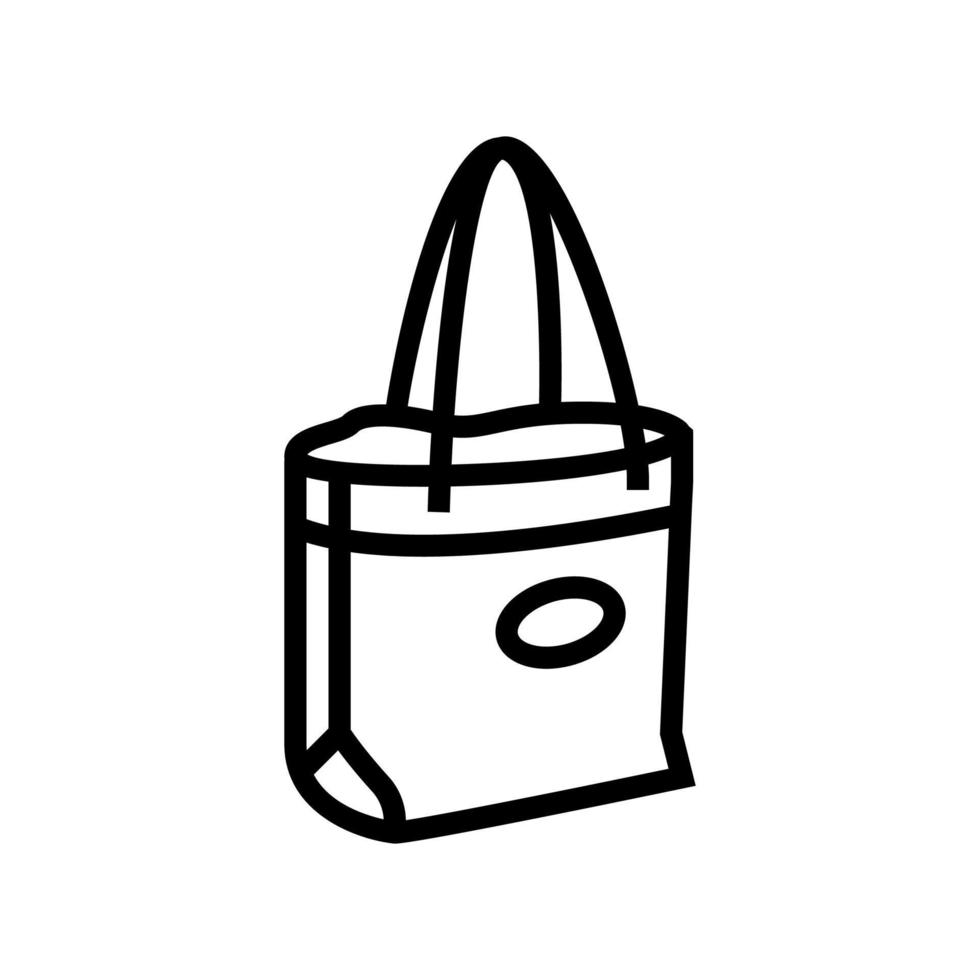 ilustração vetorial de ícone de linha de sacola vetor