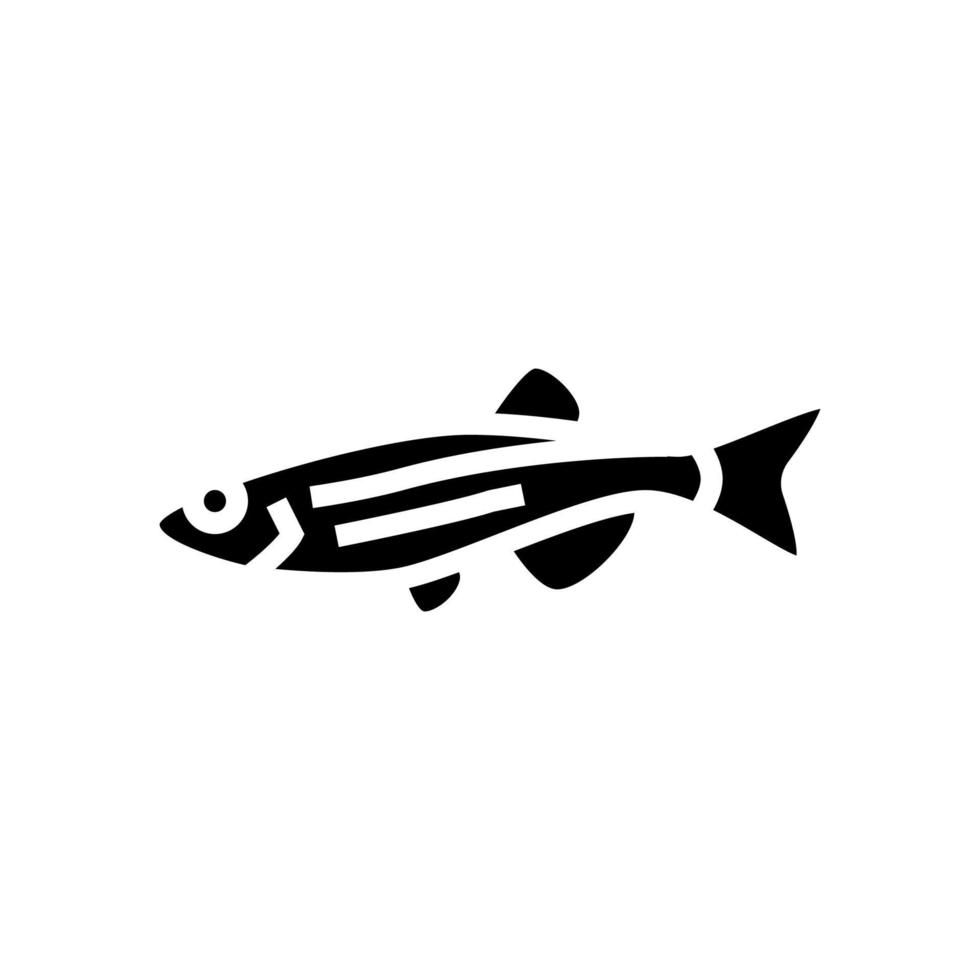 ilustração vetorial de ícone de glifo de peixe danios vetor