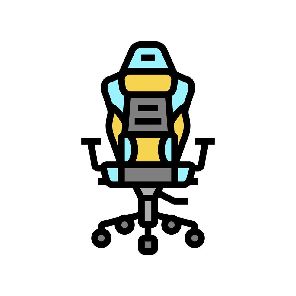 ilustração vetorial de ícone de cor de cadeira de jogos vetor