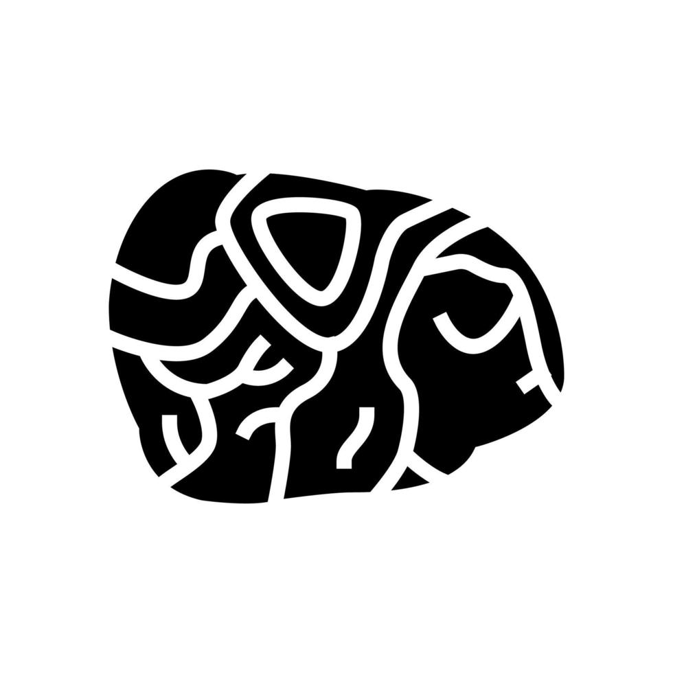 ilustração em vetor ícone glifo de carne de pernil