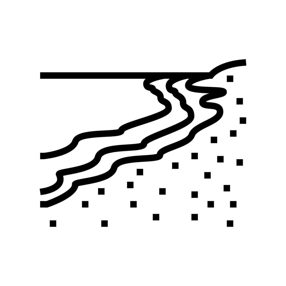 ilustração em vetor ícone de linha costeira do mar