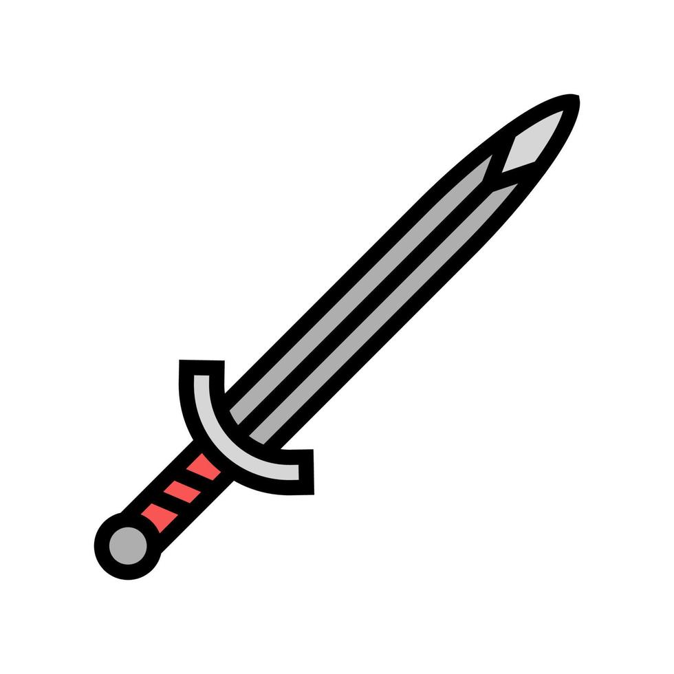 ilustração vetorial de ícone de cor de arma de espada vetor