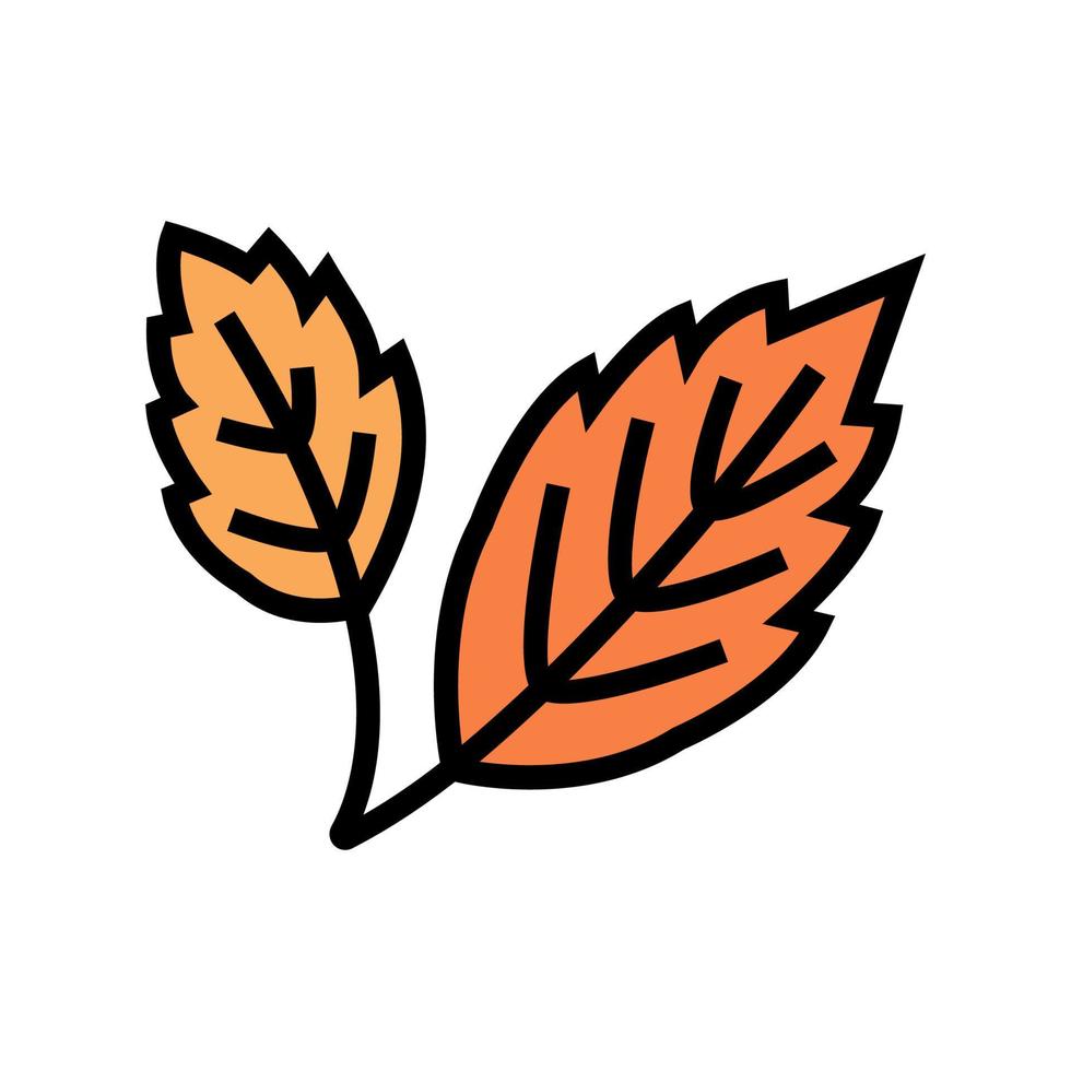 ilustração vetorial de ícone de cor de folha de outono vetor