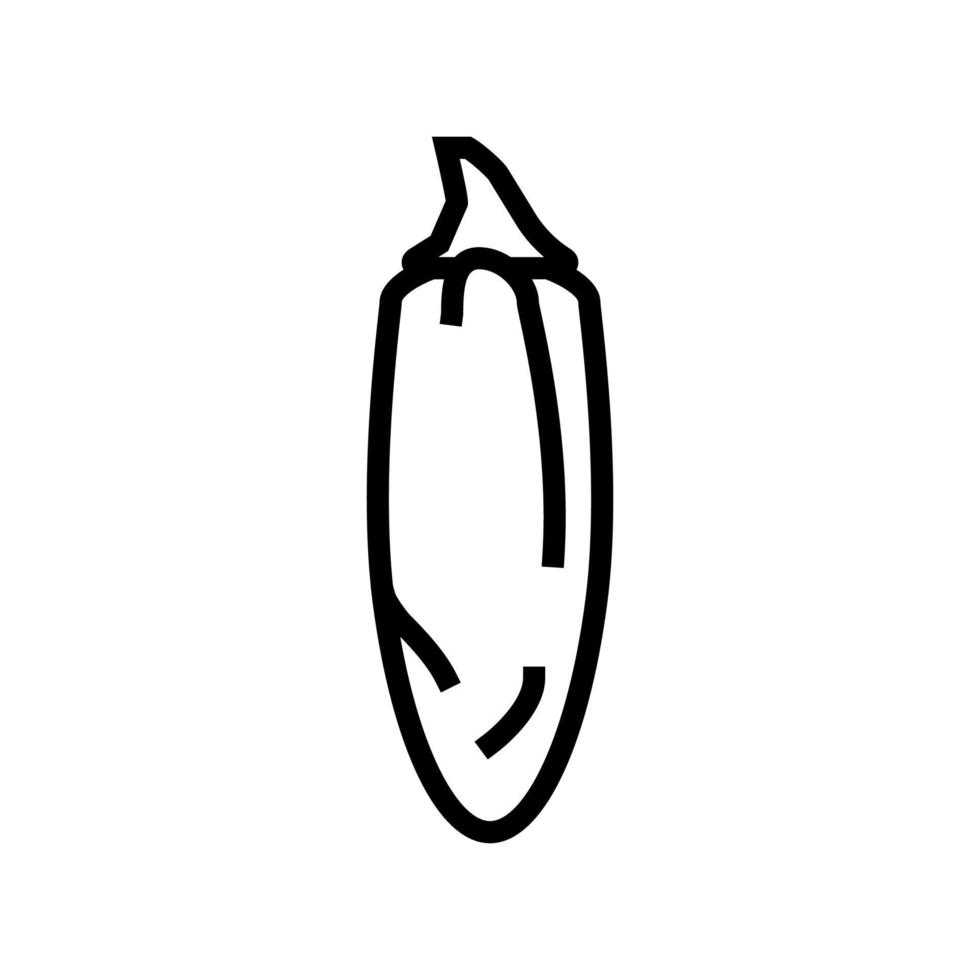 ilustração vetorial de ícone de linha de pimenta jalapeno vetor